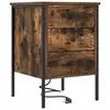 Image de Vidaxl cabinet de chevet chêne fumé 42 x 41 x 61 cm bois d'ingénierie