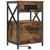 Image de Vidaxl cabinet de chevet chêne fumé 40 x 31 x 60 cm bois d'ingénierie