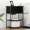 Image de Cabinet De Chevet Chêne Noir 55 X 31 X 76 Cm Bois D'ingénierie Vidaxl