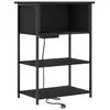 Image de Vidaxl cabinet de chevet chêne noir 55 x 31 x 76 cm bois d'ingénierie