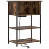 Image de Vidaxl cabinet de chevet chêne fumé 55 x 31 x 76 cm bois d'ingénierie