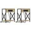 Image de Vidaxl cabinet de chevet 2 pcs chêne sonoma 41 x 31 x 51 cm