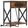 Image de Vidaxl cabinet de chevet chêne fumé 41 x 31 x 51 cm bois d'ingénierie