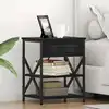 Image de Cabinet De Chevet Avec Étagère 2 Pcs Chêne Noir 41 X 31 X 51 Cm Vidaxl