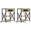 Image de Vidaxl cabinet de chevet 2 pcs chêne sonoma 41 x 31 x 51 cm