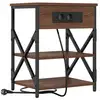 Image de Vidaxl cabinet de chevet chêne brun 41 x 31 x 51 cm bois d'ingénierie