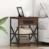 Image de Cabinet De Chevet Avec Étagère 2 Pcs Chêne Brun 41 X 31 X 51 Cm Vidaxl