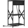 Image de Vidaxl cabinet de chevet chêne noir 41 x 31 x 76 cm bois d'ingénierie