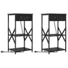Image de Vidaxl cabinet de chevet avec étagère 2 pcs chêne noir 41 x 31 x 76 cm