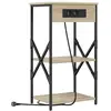 Image de Vidaxl cabinet de chevet avec étagère chêne sonoma 41 x 31 x 76 cm