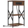 Image de Vidaxl cabinet de chevet chêne brun 41 x 31 x 76 cm bois d'ingénierie