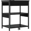 Image de Vidaxl cabinet de chevet chêne noir 41 x 31 x 51 cm bois d'ingénierie