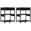 Image de Vidaxl cabinet de chevet 2 pcs chêne noir 41 x 31 x 51 cm