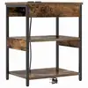 Image de Vidaxl cabinet de chevet chêne fumé 41 x 31 x 51 cm bois d'ingénierie
