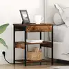 Image de Cabinet De Chevet 2 Pcs Chêne Fumé 41 X 31 X 51 Cm Vidaxl