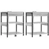 Image de Vidaxl cabinet de chevet 2 pcs gris sonoma 41 x 31 x 51 cm
