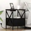 Image de Cabinet De Chevet 2 Pcs Chêne Noir 41,5 X 40,5 X 55 Cm Vidaxl