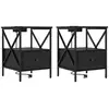 Image de Vidaxl cabinet de chevet 2 pcs chêne noir 41,5 x 40,5 x 55 cm