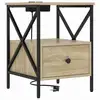 Image de Vidaxl cabinet de chevet avec tiroir chêne sonoma 41,5 x 40,5 x 55 cm