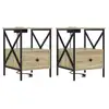 Image de Vidaxl cabinet de chevet 2 pcs chêne sonoma 41,5 x 40,5 x 55 cm