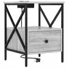 Image de Vidaxl cabinet de chevet avec tiroir gris sonoma 41,5 x 40,5 x 55 cm