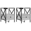 Image de Vidaxl cabinet de chevet 2 pcs gris sonoma 41,5 x 40,5 x 55 cm