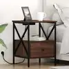 Image de Cabinet De Chevet 2 Pièces Chêne Brun 41,5 X 40,5 X 55 Cm Vidaxl