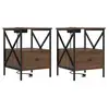 Image de Vidaxl cabinet de chevet 2 pcs chêne brun 41,5 x 40,5 x 55 cm