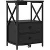 Image de Vidaxl cabinet de chevet chêne noir 40 x 31 x 60 cm bois d'ingénierie