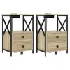 Image de Vidaxl cabinet de chevet 2 pcs chêne sonoma 40 x 31 x 60 cm