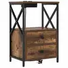 Image de Vidaxl cabinet de chevet chêne fumé 40 x 31 x 60 cm bois d'ingénierie