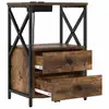 Image de Vidaxl cabinet de chevet avec tiroir 2 pcs chêne fumé 40 x 31 x 60 cm