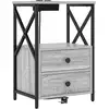 Image de Vidaxl cabinet de chevet gris sonoma 40 x 31 x 60 cm bois d'ingénierie