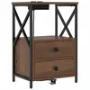 Image de Vidaxl cabinet de chevet chêne brun 40 x 31 x 60 cm bois d'ingénierie