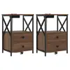 Image de Vidaxl cabinet de chevet avec tiroir 2 pcs chêne brun 40 x 31 x 60 cm