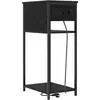 Image de Vidaxl cabinet de chevet chêne noir 41 x 28 x 76 cm bois d'ingénierie