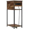 Image de Vidaxl cabinet de chevet chêne fumé 41 x 28 x 76 cm bois d'ingénierie