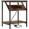 Image de Vidaxl cabinet de chevet chêne fumé 38 x 30 x 48 cm bois d'ingénierie