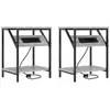 Image de Vidaxl cabinet de chevet 2 pcs gris sonoma 38 x 30 x 48 cm
