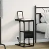 Image de Cabinet De Chevet Chêne Noir 41,5 X 26 X 60,5 Cm Vidaxl