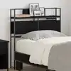 Image de Tête De Lit De Rangement Chêne Noir Bois D'ingénierie Vidaxl