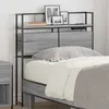 Image de VIDAXL Tête de lit de rangement Sonoma gris 90 x 98 cm - étagères intégrées cadre acier
