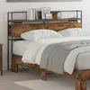 Image de Tête de lit de rangement - VIDAXL - 120 cm - Chêne fumé - Bois dingénierie - Station de chargement intégrée