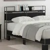 Image de Ensemble de meubles de chambre (hors lit) Vidaxl Tête de lit de rangement Chêne noir 160 cm Bois dingénierie