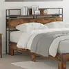 Image de Tête De Lit De Rangement Chêne Fumé Bois D'ingénierie Vidaxl