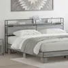 Image de Tête de lit de rangement VIDAXL 180 x 15 x 98 cm Gris Sonoma - station de charge intégrée