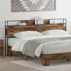 Image de Tête De Lit De Rangement Chêne Fumé Bois D'ingénierie Vidaxl