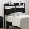 Image de Tête De Lit De Rangement Chêne Noir Bois D'ingénierie Vidaxl