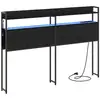 Image de Vidaxl tête de lit de rangement chêne noir bois d'ingénierie