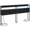 Image de Vidaxl tête de lit de rangement chêne noir bois d'ingénierie
